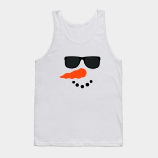 Snowman Face with Sunglasses Tank Top